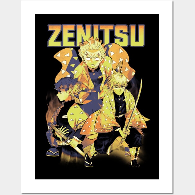 Zenitsu Bootleg Wall Art by Joker Keder